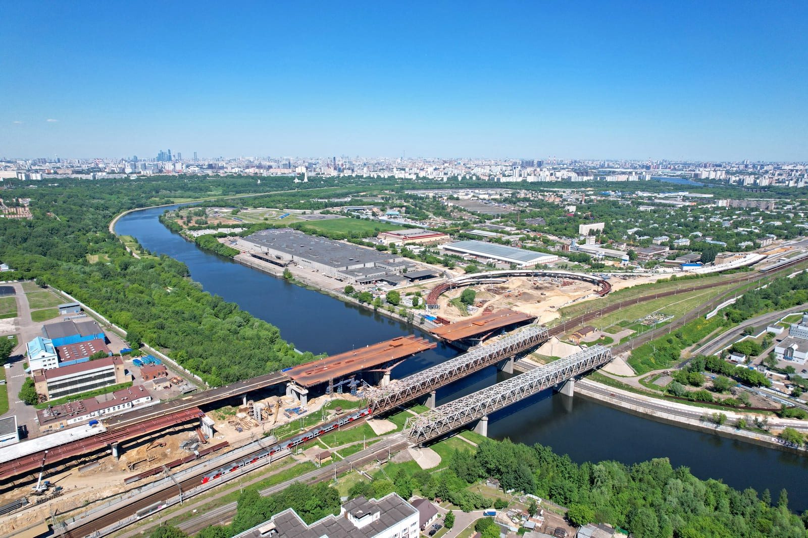 ИТС, СМИК моста через реку Москва на 12 км автодороги А-107 Московская область