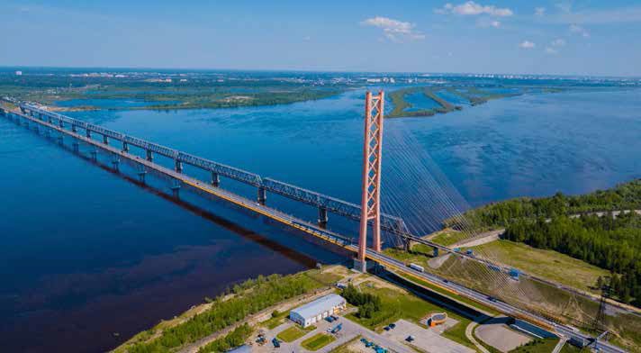 Система структурированного мониторинга на автодорожном мосту через реку Обь вблизи Сургута