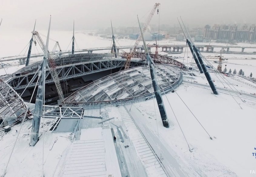 Мониторинг технического состояния раздвижной крыши стадиона «Санкт-Петербург Арена»